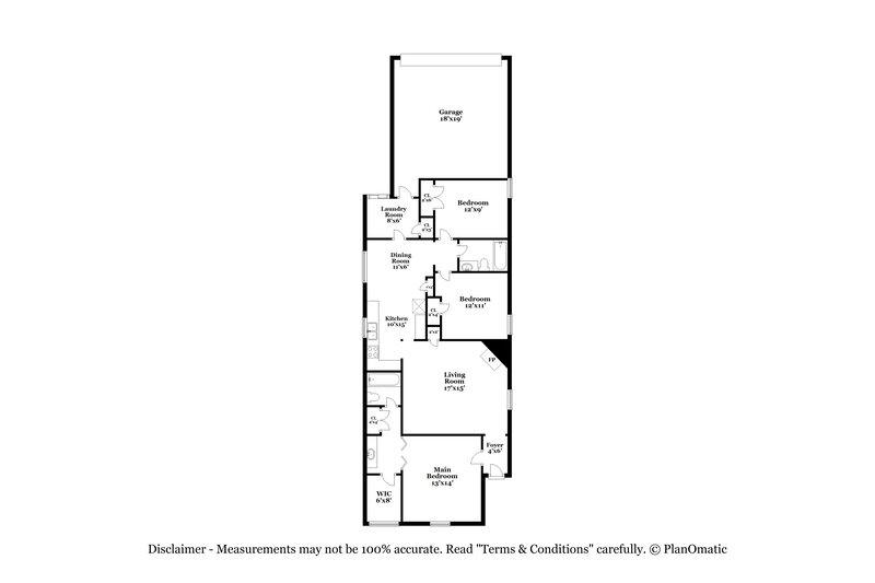 1,675/Mo, 9134 Cinderhill Cv E Cordova, TN 38016 Floorplan View
