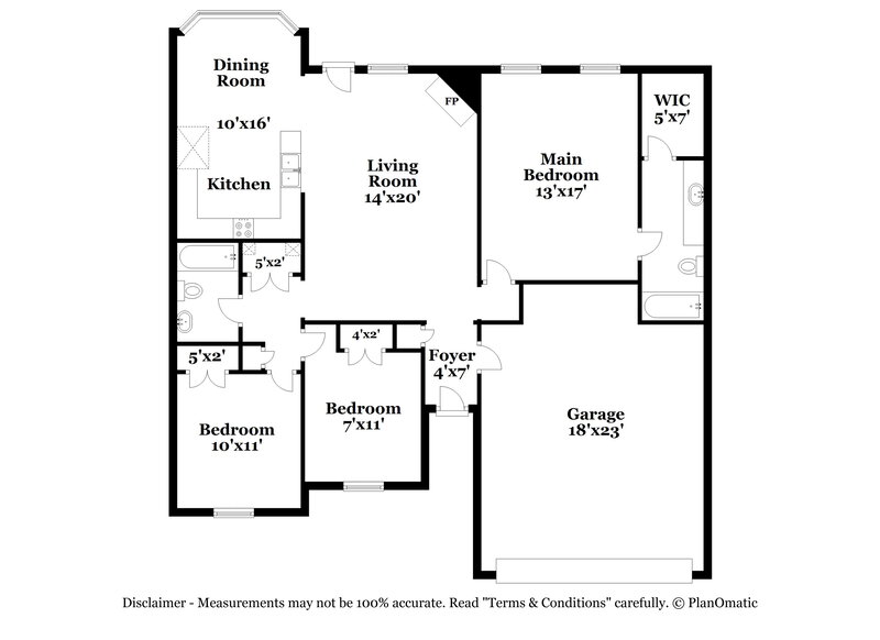 1,700/Mo, 5442 Fernglen St Memphis, TN 38141 Floor Plan View