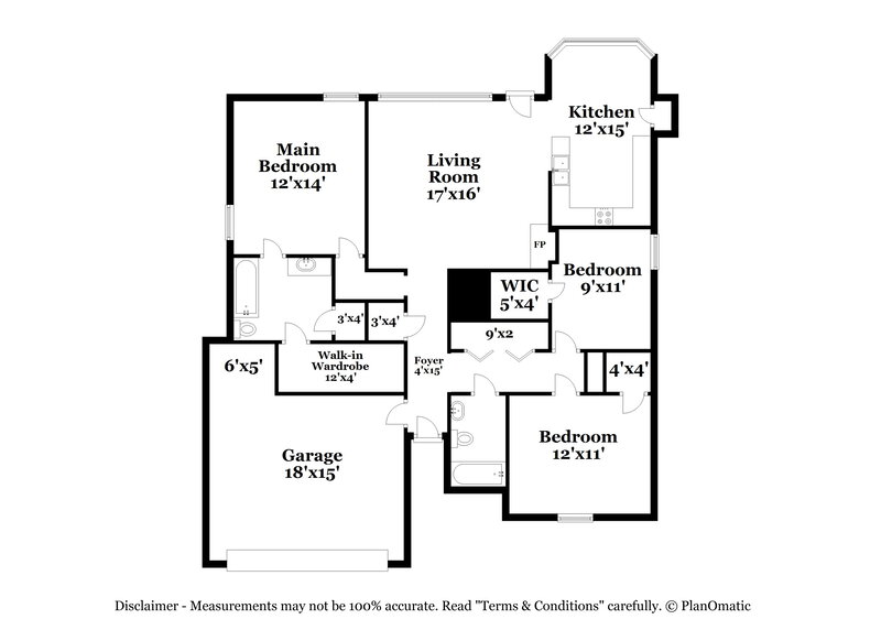 1,675/Mo, 7173 Amberly Way Dr Cordova, TN 38018 Floor Plan View