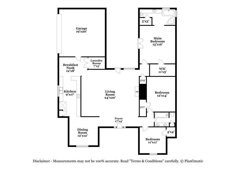 3,760/Mo, 6150 Morgan Dr Olive Branch, MS 38654 Floor Plan View
