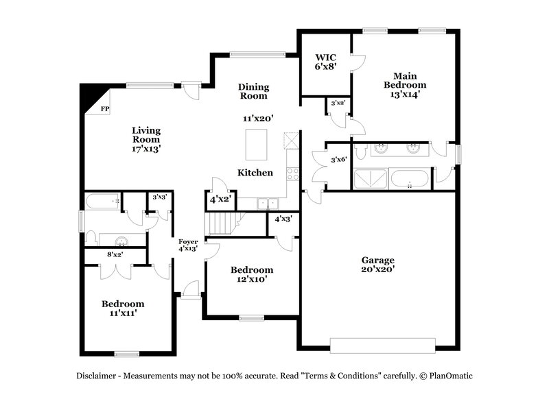 1,950/Mo, 233 Magnolia Blossom Hernando, MS 38632 Floorplan View