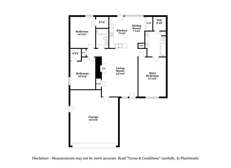 1,545/Mo, 6957 Raleigh Lagrange Rd Cordova, TN 38018 Floor Plan View