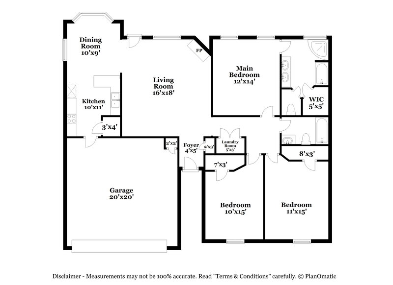 2,550/Mo, 4088 Carroll Dr W Horn Lake, MS 38637 Floor Plan View