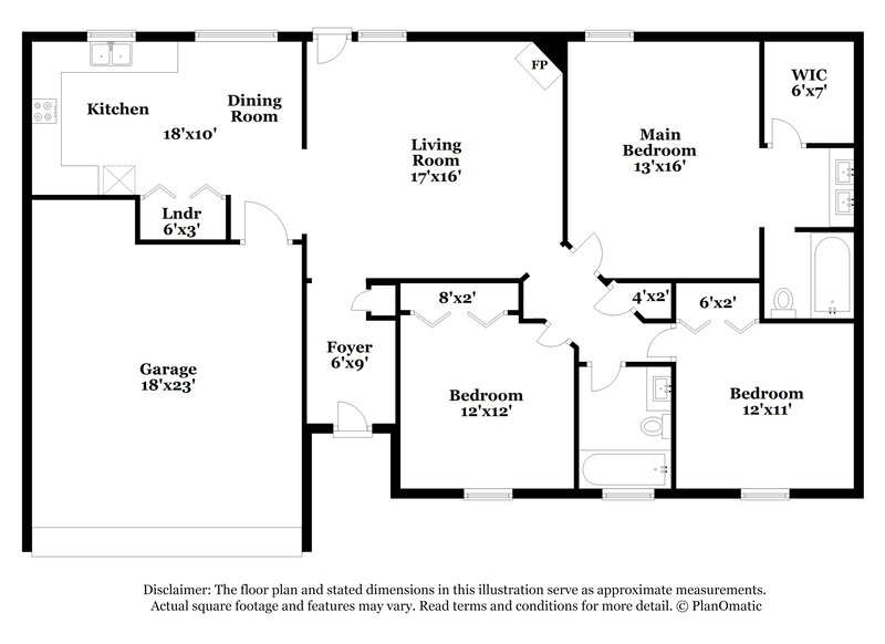 1,715/Mo, 7254 Schilling Cv W Memphis, TN 38125 Floor Plan View