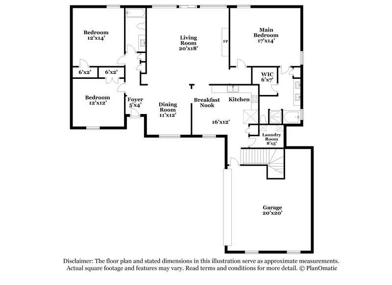 3,270/Mo, 9339 Chimneyrock Blvd Cordova, TN 38016 Floor Plan View