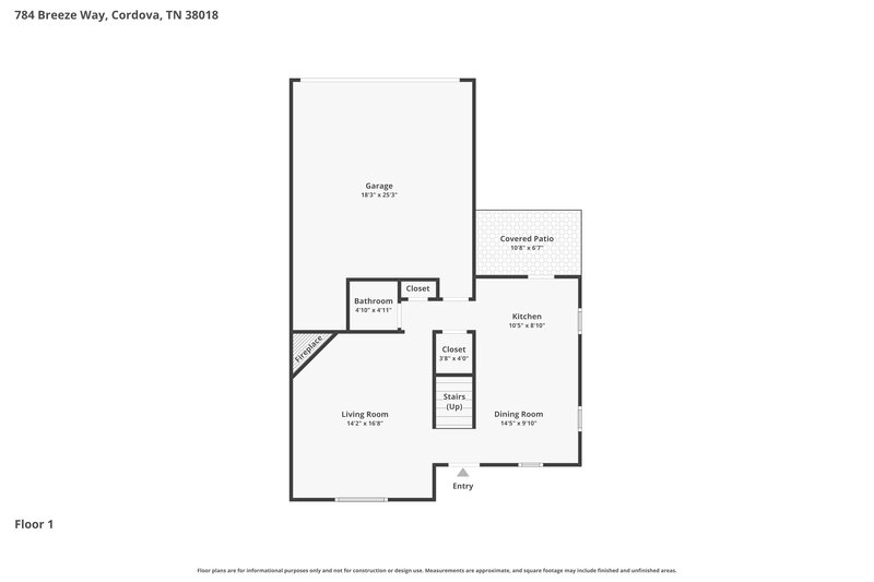 1,730/Mo, 784 Breeze Way Cordova, TN 38018 Floor Plan View