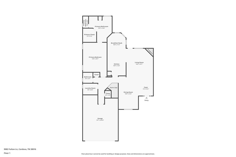 2,175/Mo, 9082 Fulton Ln Memphis, TN 38016 Floor Plan View