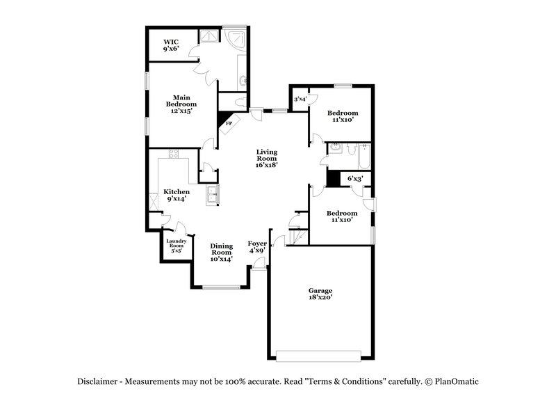 1,710/Mo, 871 Galyon Dr Southaven, MS 38671 Floor Plan View