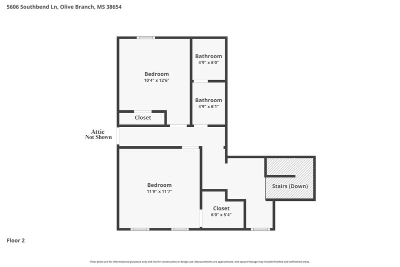 0/Mo, 5606 Southbend Olive Branch, MS 38654 Floor Plan View 2