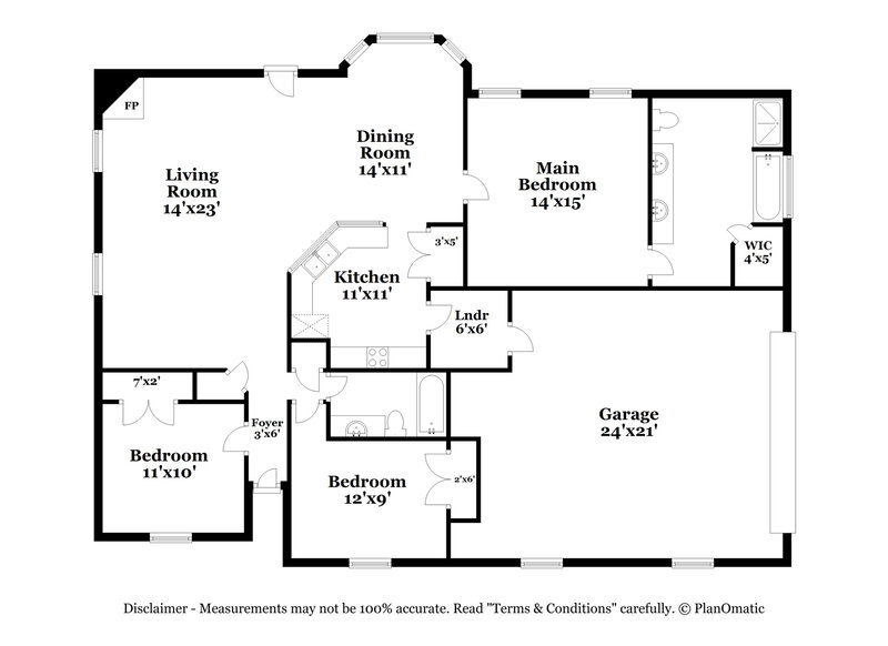 1,660/Mo, 1173 Central Park Southaven, MS 38671 Floorplan View