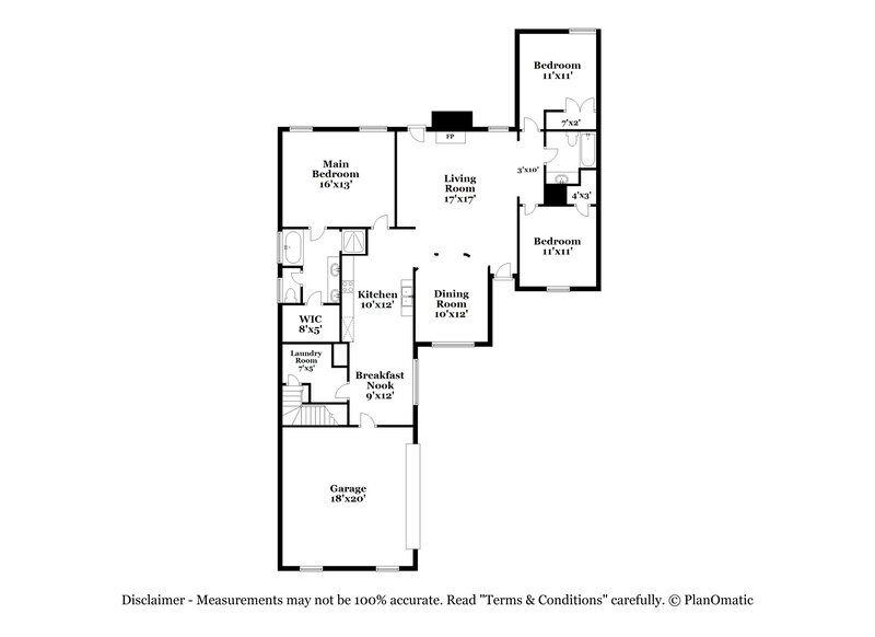 1,940/Mo, 7902 Allendale Cv Olive Branch, MS 38654 Floor Plan View