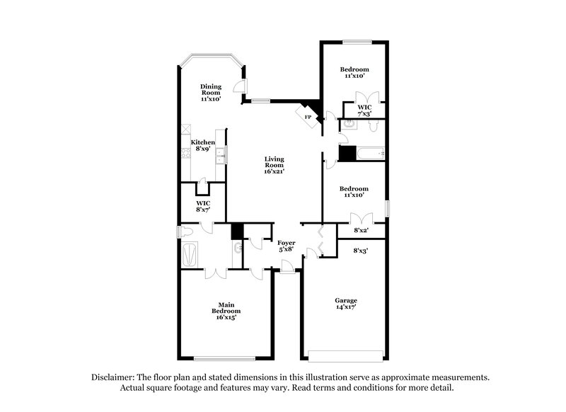1,690/Mo, 8728 Cat Tail Dr Southaven, MS 38671 Floor Plan View