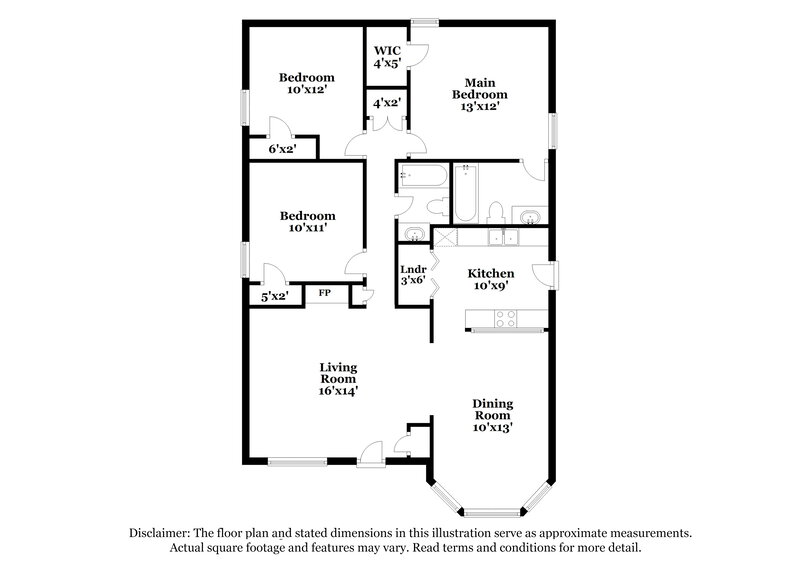 2,030/Mo, 3409 Laurelwood St Horn Lake, MS 38637 Floor Plan View