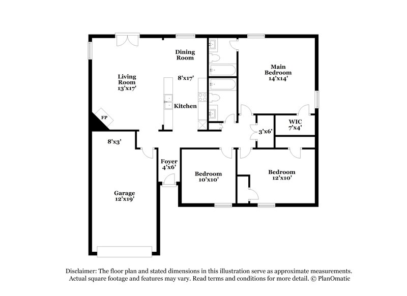 1,385/Mo, 3655 Corsica Dr Horn Lake, MS 38637 Floor Plan View