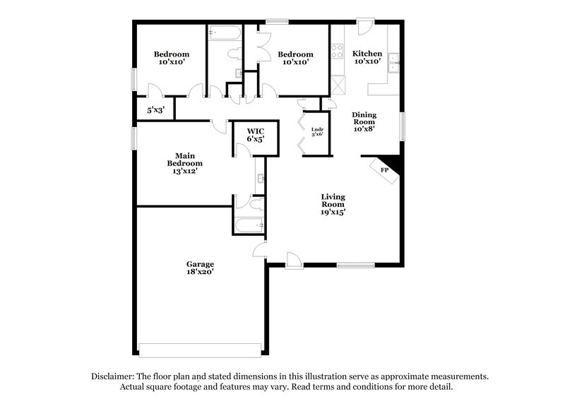 1,665/Mo, 9862 Allen Pkwy S Olive Branch, MS 38654 Floor Plan View