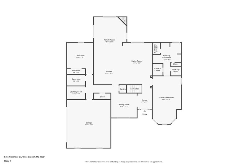 2,600/Mo, 6755 Clarmore Dr Olive Branch, MS 38654 Floorplan View