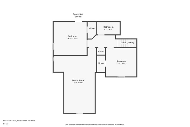 2,600/Mo, 6755 Clarmore Dr Olive Branch, MS 38654 Floorplan View 2