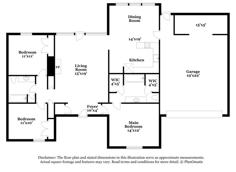 1,815/Mo, 9898 Cherokee Dr Olive Branch, MS 38654 Floor Plan View