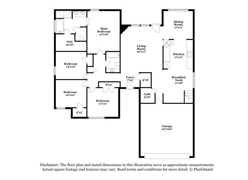 2,550/Mo, 6181 Braybourne Main Olive Branch, MS 38654 Floorplan View