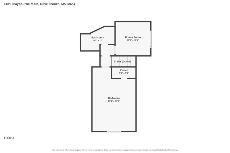 2,530/Mo, 6181 Braybourne Main Olive Branch, MS 38654 Floorplan View 2