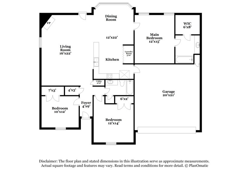 1,430/Mo, 7174 Brandee Dr Horn Lake, MS 38637 Floor Plan View