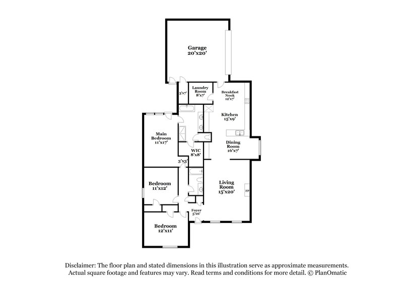 1,775/Mo, 4513 Graystone Dr Southaven, MS 38671 Floor Plan View