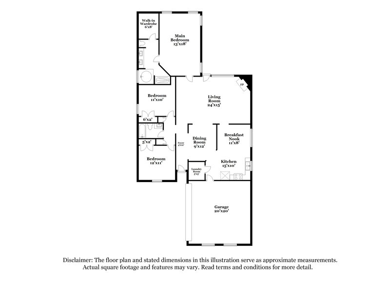 2,065/Mo, 2733 Graystone Dr Southaven, MS 38671 Floorplan View