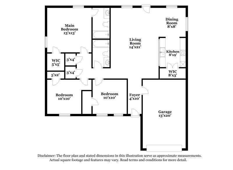1,595/Mo, 7184 Brandee Dr Horn Lake, MS 38637 Floor Plan View