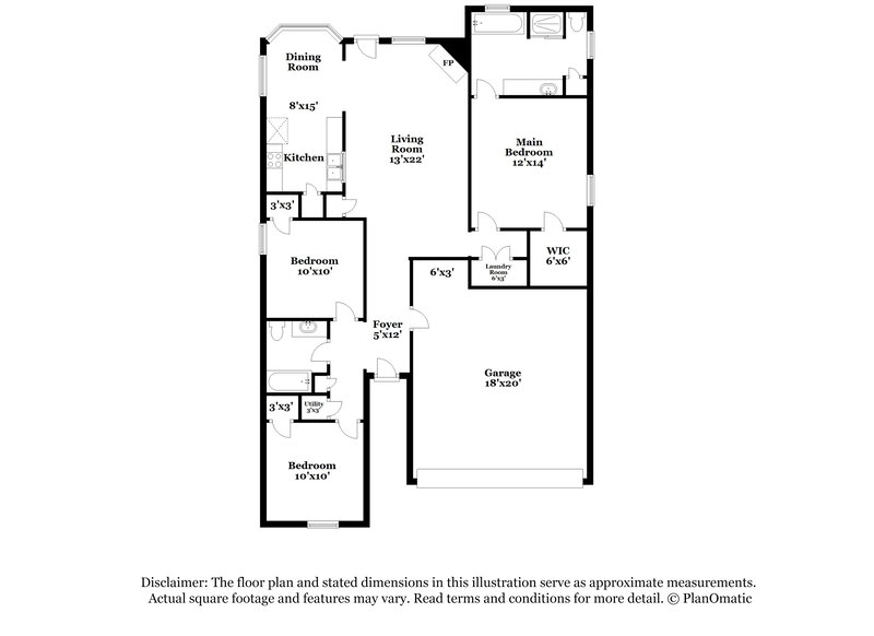 1,740/Mo, 50 Steffani Dr Southaven, MS 38671 Floor Plan View