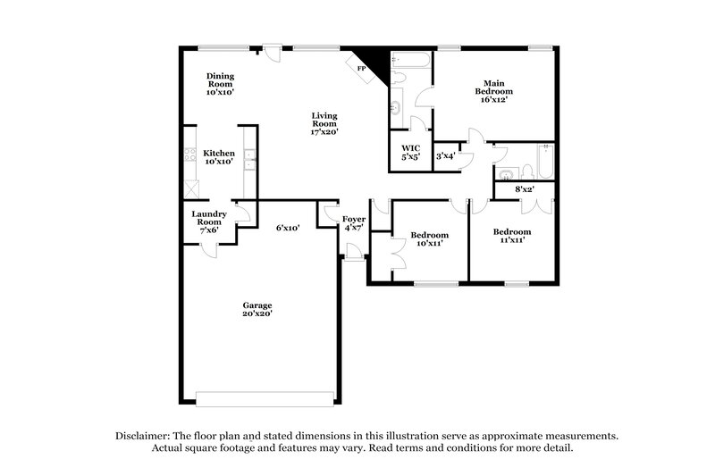 1,755/Mo, 7927 Nature Walk Dr Southaven, MS 38671 Floor Plan View