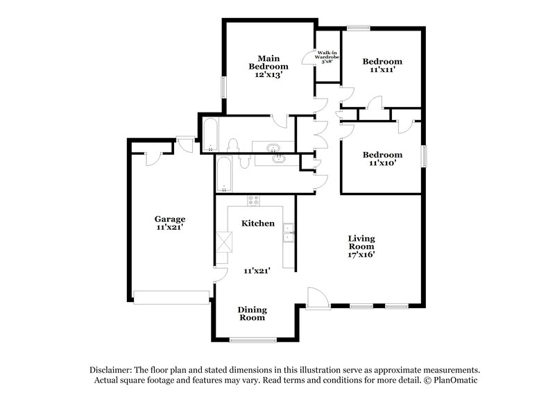 2,510/Mo, 6659 Valerie Dr Olive Branch, MS 38654 Floor Plan View