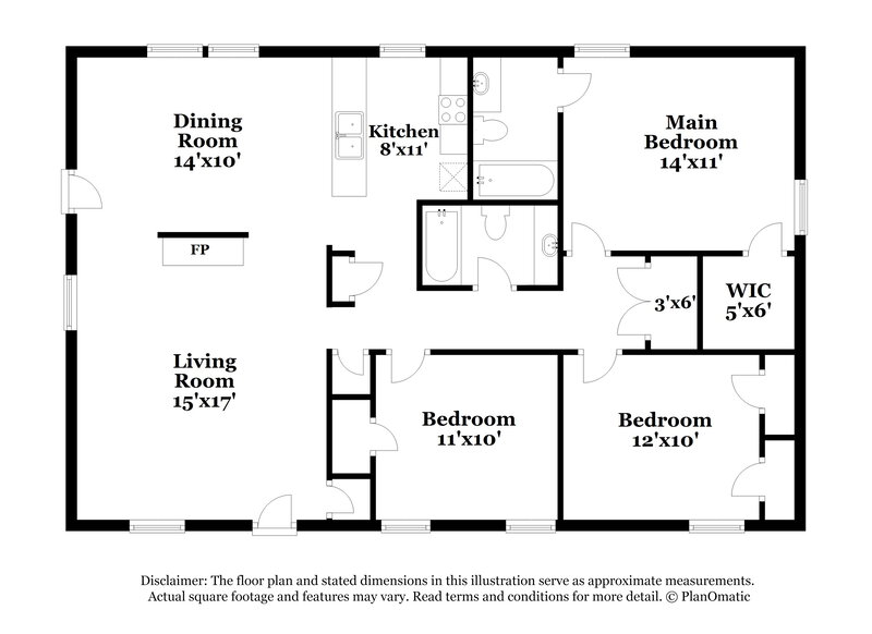 1,485/Mo, 10063 Palmer Dr Olive Branch, MS 38654 Floor Plan View