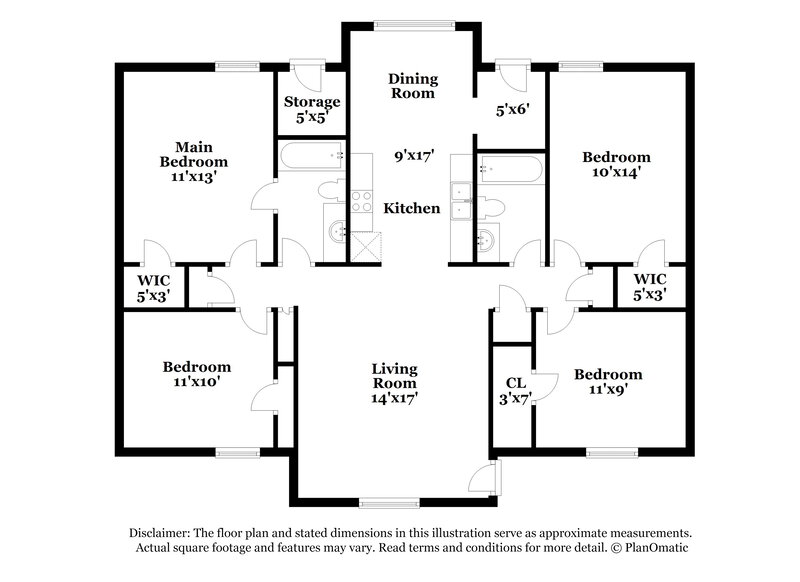 1,785/Mo, 9150 Belmont Dr Southaven, MS 38671 Floorplan View