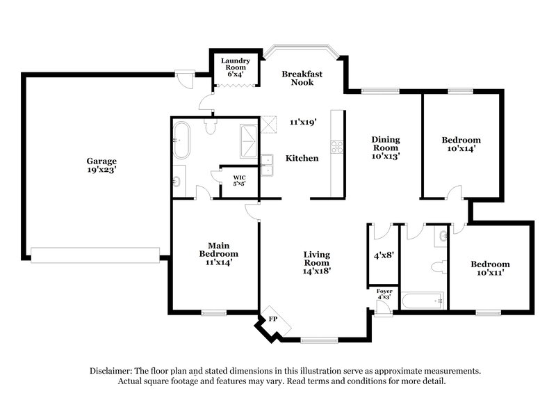 1,700/Mo, 7109 Tudor Ln Horn Lake, MS 38637 Floor Plan View