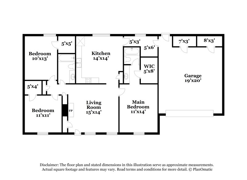 1,655/Mo, 3535 Bayberry Dr Horn Lake, MS 38637 Floor Plan View
