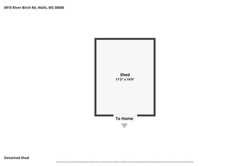1,885/Mo, 6915 River Birch Rd Walls, MS 38680 Floor Plan View 2