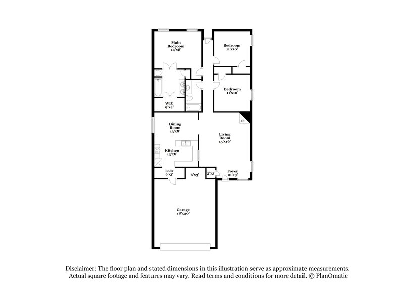 1,830/Mo, 5621 Kayla Dr Southaven, MS 38671 Floor Plan View