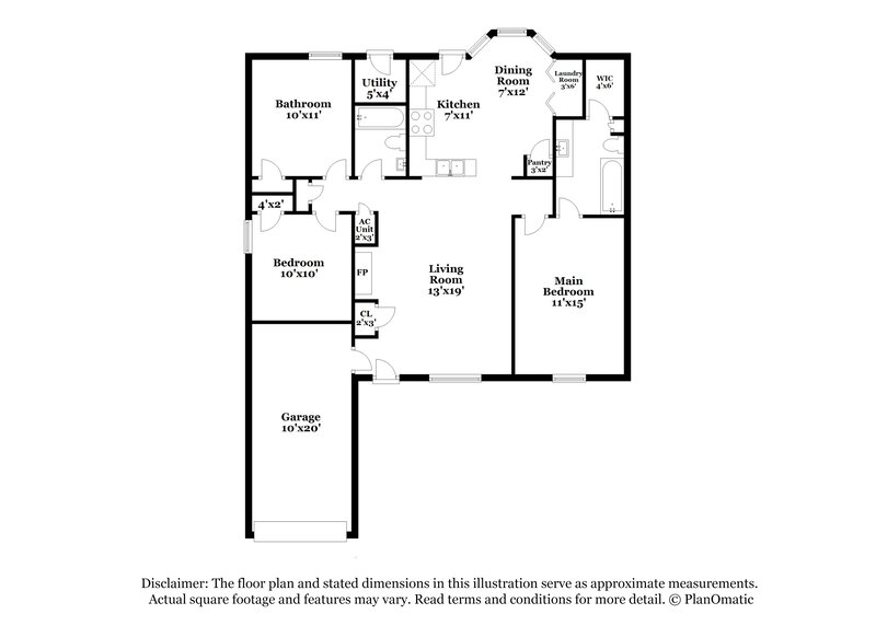 1,675/Mo, 2920 Connor Reed Dr Horn Lake, MS 38637 Floor Plan View
