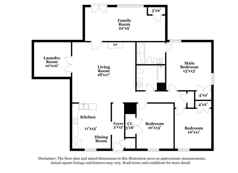 1,765/Mo, 863 Hackberry Dr Southaven, MS 38671 Floorplan View