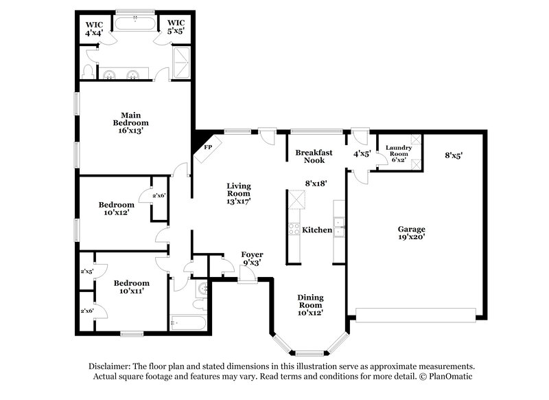 1,655/Mo, 1203 Thames Dr Southaven, MS 38671 Floor Plan View