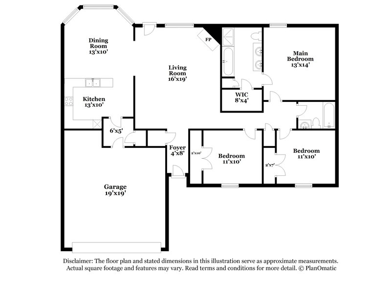 1,720/Mo, 1834 Central Trails Dr Southaven, MS 38671 Floor Plan View