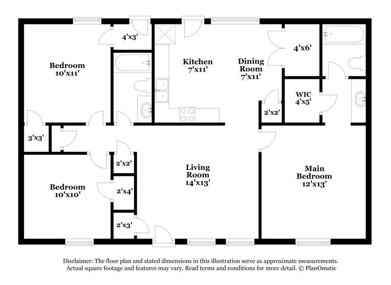 1,520/Mo, 4210 Brighton Dr Horn Lake, MS 38637 Floor Plan View