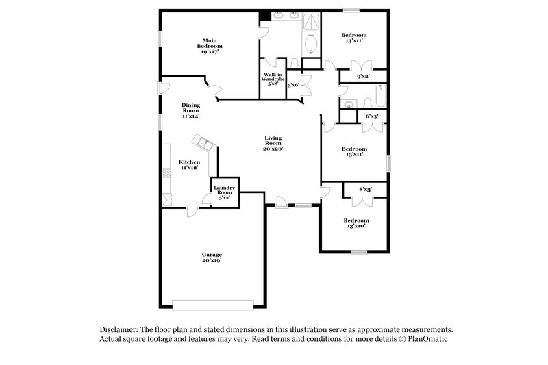 1,995/Mo, 4216 Blake Circle Olive Branch, MS 38654 Floor Plan View
