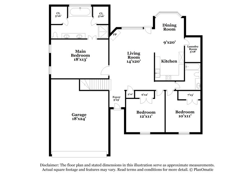 1,695/Mo, 6808 Anna May Dr Walls, MS 38680 Floor Plan View