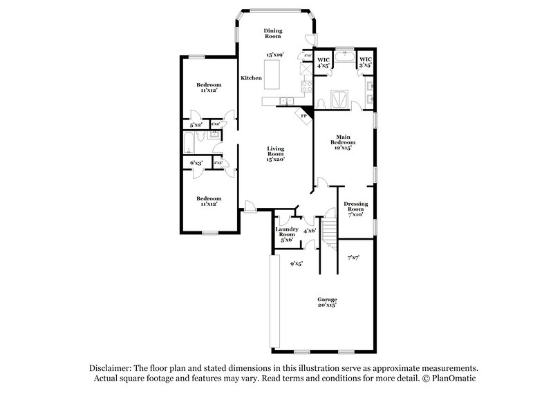 1,810/Mo, 8153 Mary Payton Dr Southaven, MS 38671 Floor Plan View
