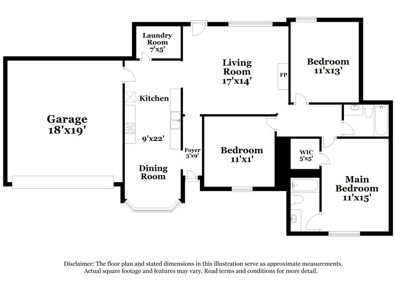 1,795/Mo, 1649 Cherry Creek Dr Southaven, MS 38671 Floor Plan View