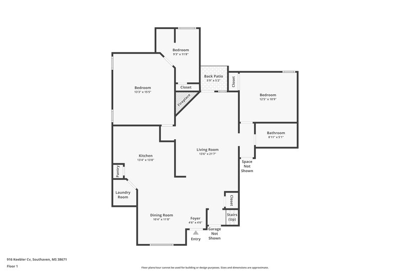 1,845/Mo, 916 Keebler Cove Southaven, MS 38671 Floor Plan View 2