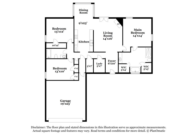 1,780/Mo, 10128 Fox Chase Dr Olive Branch, MS 38654 Floor Plan View