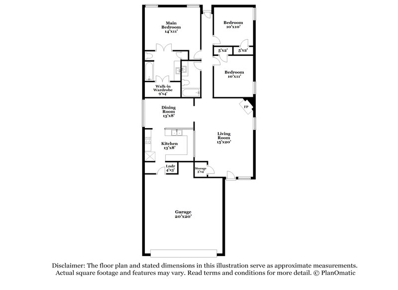 1,835/Mo, 5643 Alexandria Ln Southaven, MS 38671 Floor Plan View