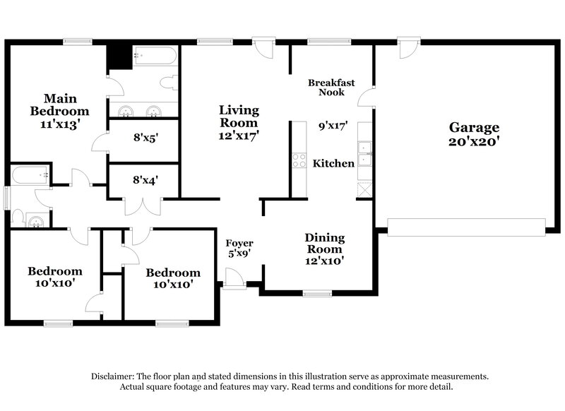 1,570/Mo, 6901 River Birch Rd Walls, MS 38680 Floor Plan View